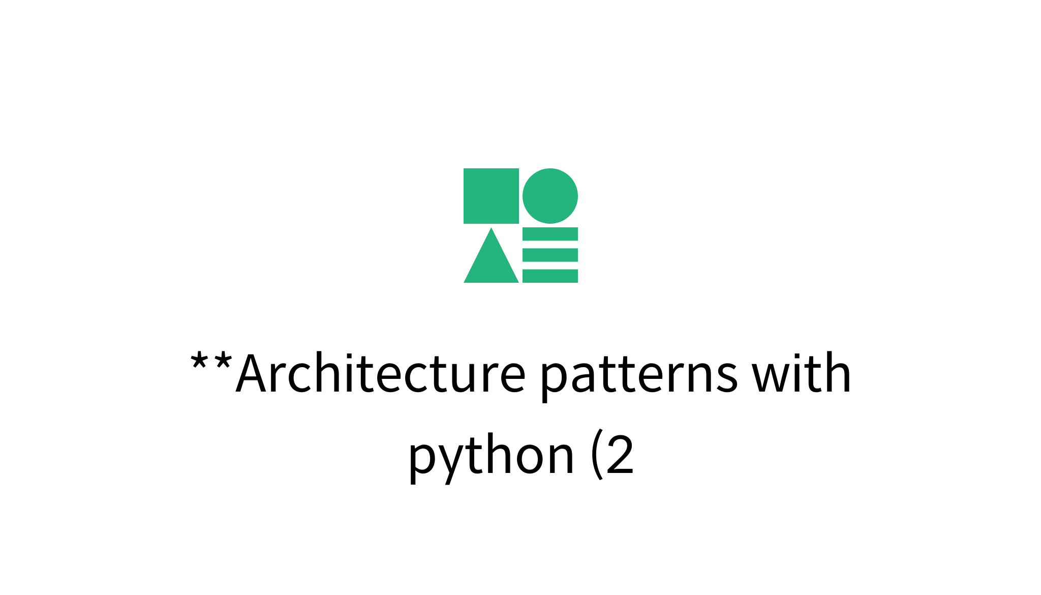 Architecture patterns with python (2) - mysetting
