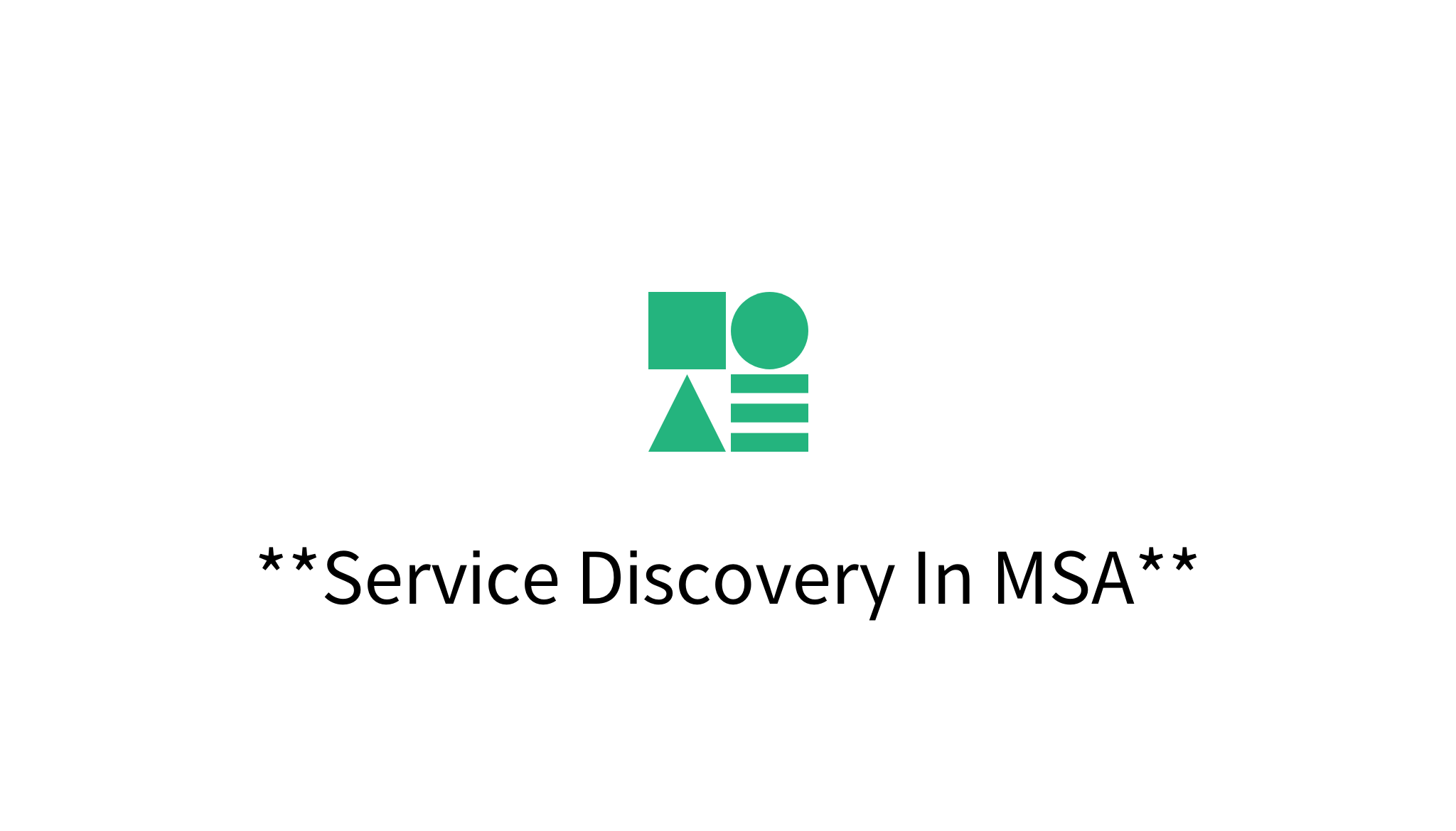 Service Discovery In MSA - mysetting