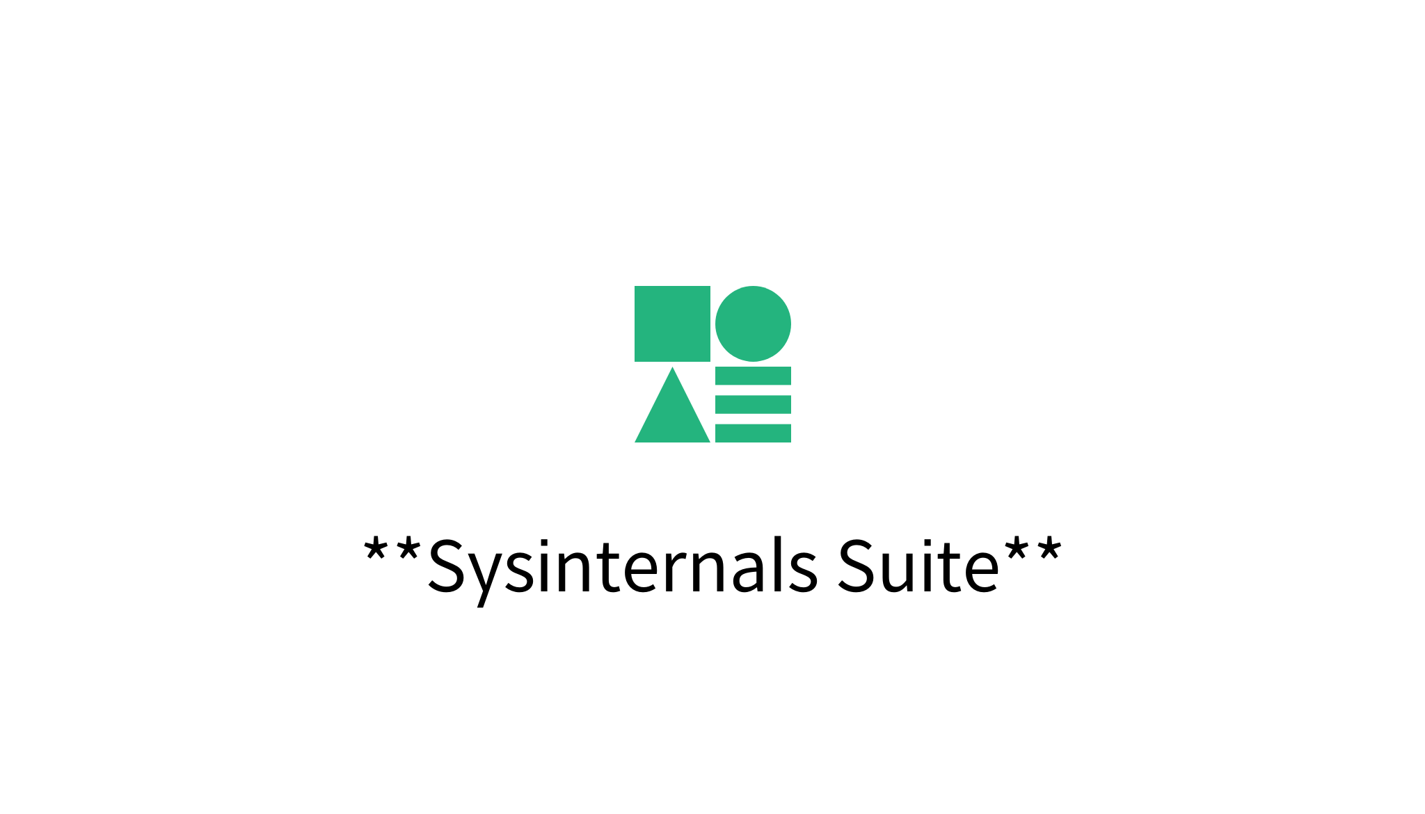 Sysinternals Suite - mysetting