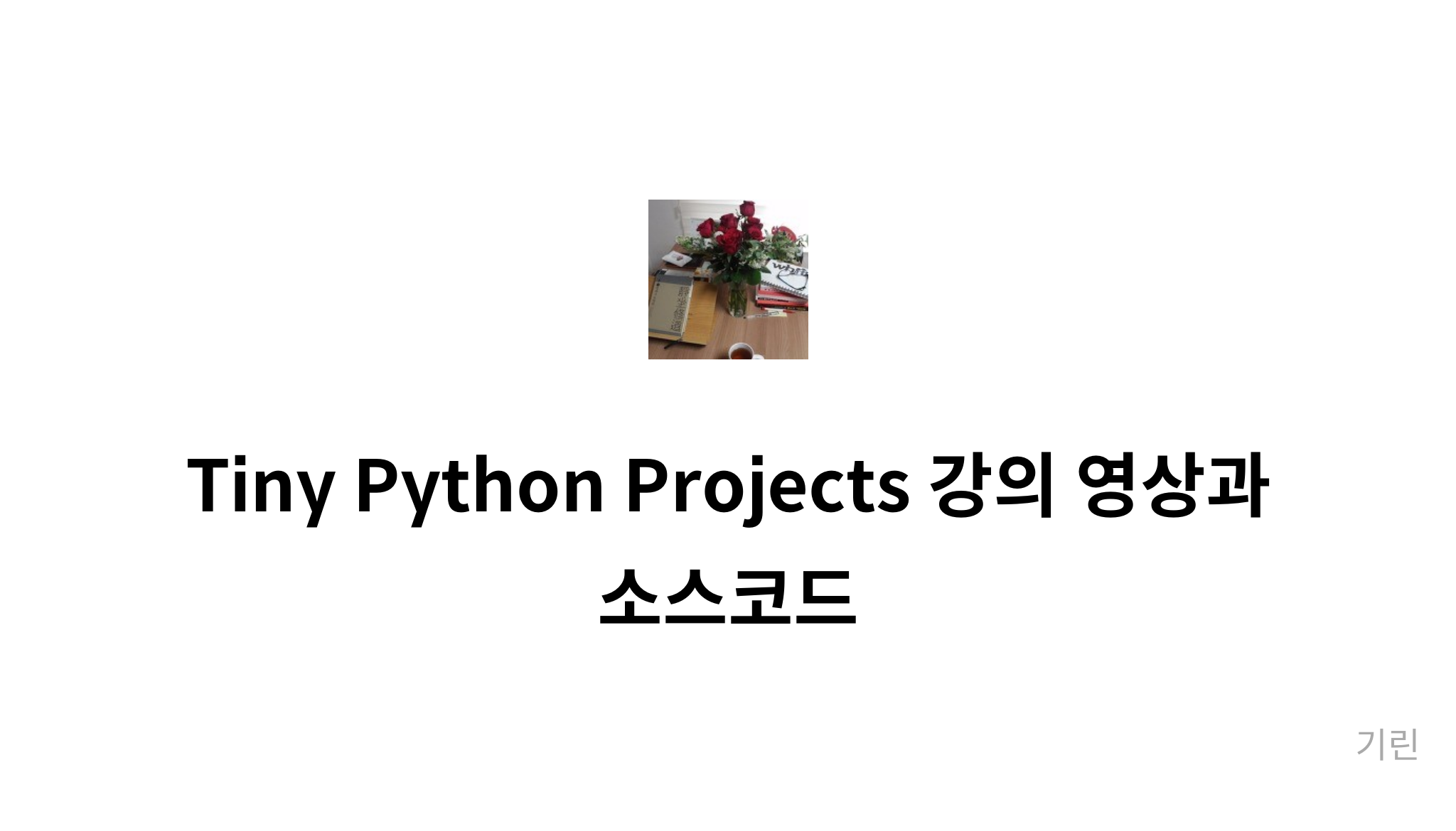Tiny Python Projects 강의 영상과 소스코드 - mysetting